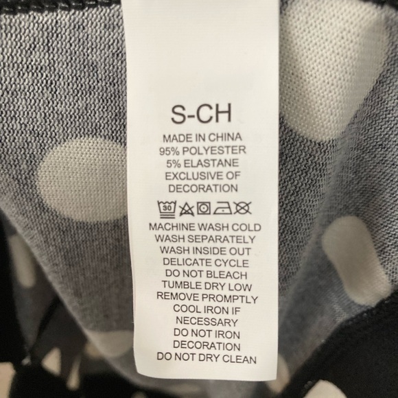 KATE SPADE Polka Dot Black & White Long Sleeves Dress Size Small/Medium BNWT - Picture 9 of 12